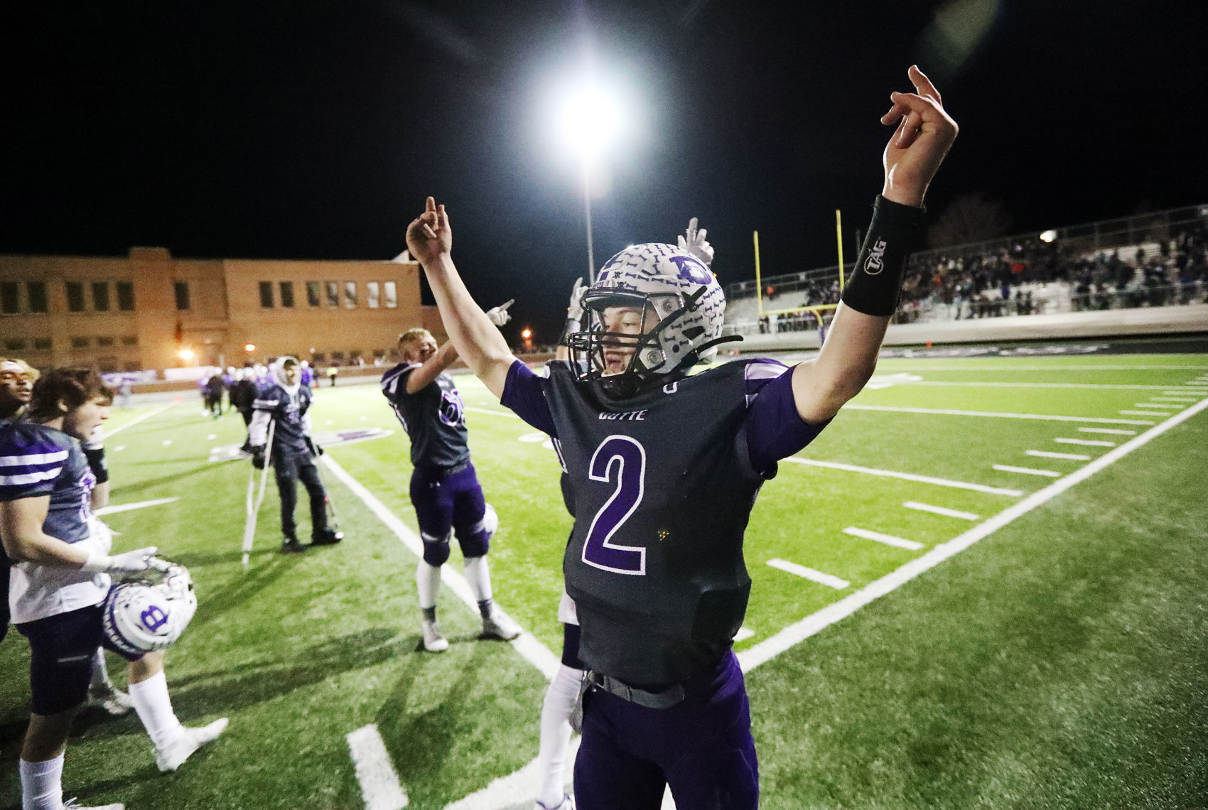 Tommy Mellott celebrates